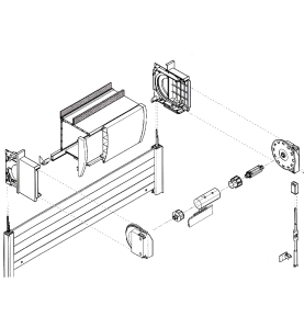 Flasque de guidage D 190 pour coffre 230 RH266748A tiroirREHAU