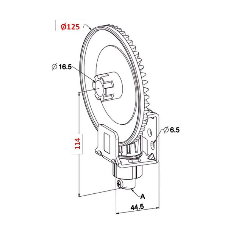 Treuil à couple Conique N°0 1:4,5 FC 6P7-Crabot ZF 16/27 C800Couple ConiqueZURFLUH-FELLER