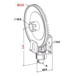 Treuil à couple Conique N°0  1:4,5  FC  CARRE 8-Crabot  ZF 16/27