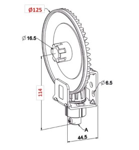 Treuil à couple Conique N°0 1:4,5 FC CARRE 8-Crabot ZF 16/27 C802Couple ConiqueZURFLUH-FELLER