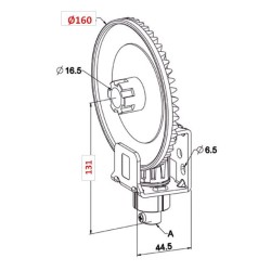 Treuil à couple Conique N°1BIS   1:7  FC  CARRE 8-Crabot  ZF 16/27