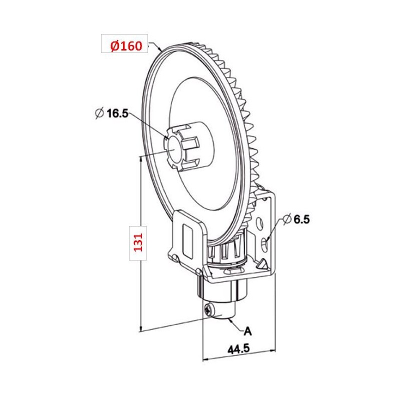 Treuil à couple Conique N°1BIS  1:7 FC CARRE 8-Crabot ZF 16/27 C822Couple ConiqueZURFLUH-FELLER