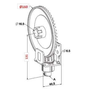 Treuil à couple Conique N°1BIS  1:7 FC CARRE 8-Crabot ZF 16/27 C822Couple ConiqueZURFLUH-FELLER