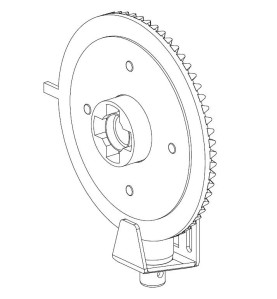Couronne pour Treuil couple Conique 1:7 Diamètre 185 mm ET08020Couple ConiqueDEPRAT