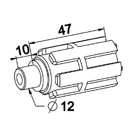 Moyeu Crabot Male téton D12 mm A619Couple ConiqueZURFLUH-FELLER