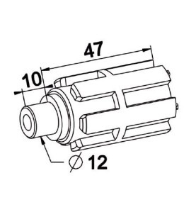 Moyeu Crabot Male téton D12 mm A619Couple ConiqueZURFLUH-FELLER