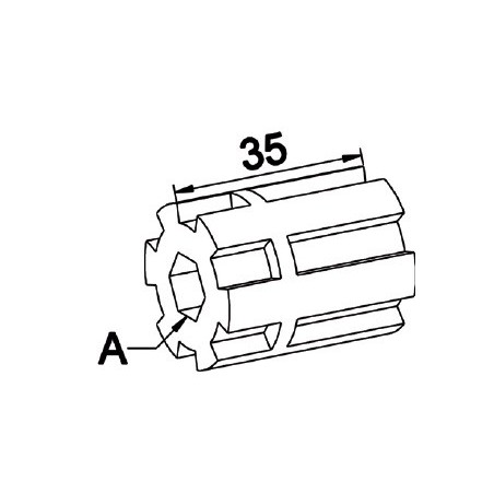 Moyeu Entrainement Alésage 12-6P10