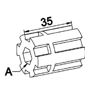 Moyeu Entrainement Alésage 12-6P10 C601Couple ConiqueZURFLUH-FELLER