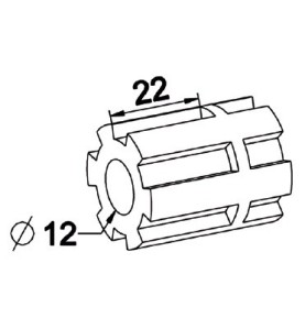 Moyeu Entrainement Alésage 12-6P10 C601Couple ConiqueZURFLUH-FELLER