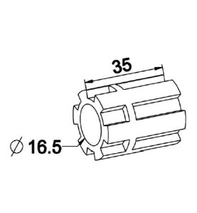 Moyeu Entrainement Alésage 12-Alésage 16 C604Couple ConiqueZURFLUH-FELLER