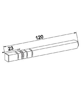 Axe Entrainement Carré de 10 mm Longueur 120 mm A605Poulies à sangleSIMU-ACCESSOIRES