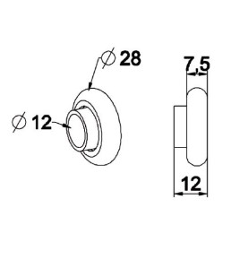 Roulement à billes D. Exter 28 mm Alésage 12 mm Ep 1.2 mm B132Poulies à sangleZURFLUH-FELLER