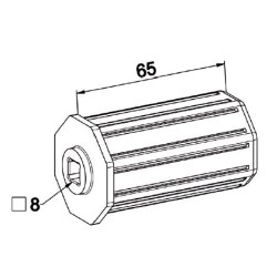 Embout OCTO 40 Longueur 65mm -Carré Femelle 8 mm