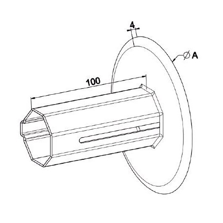 Joue Tournante  OCTO 40 Diamètre 130 mm