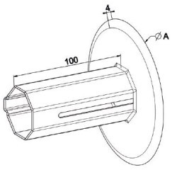 Joue Tournante  OCTO 40 Diamètre 155 mm
