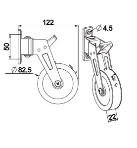 ENROULEUR DE FACE PIVOTANT-SANGLE 20 MM G371Enrouleurs de sangleZURFLUH-FELLER