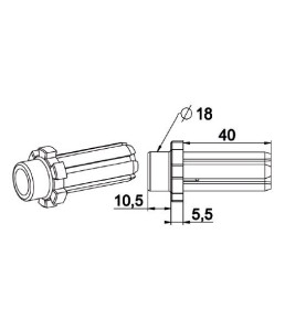 Moyeu à collerette Diamètre 18 mm G170EEmbouts d'axeZURFLUH-FELLER