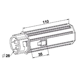 Embout OCTO 40 Crabot Femelle Porte Roulement