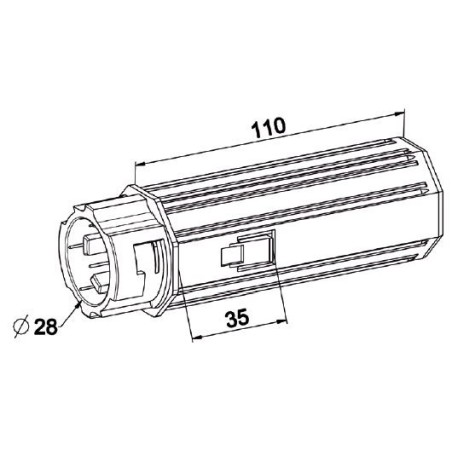 Embout OCTO 40 Crabot Femelle Porte Roulement