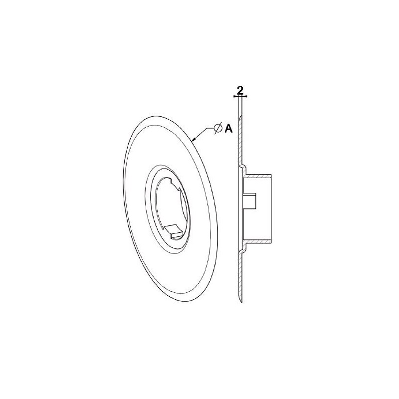 Flasque Diamètre 140 mm A582Embouts d'axeZURFLUH-FELLER
