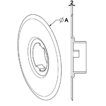 Flasque Diamètre 160 mm
