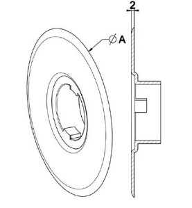 Flasque Diamètre 170 mm A584Embouts d'axeZURFLUH-FELLER