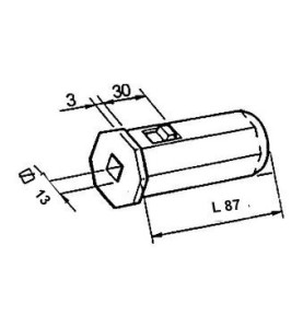 Embout OCTO 40-Carre 13 mm 2003524Octogonal 40SIMU-ACCESSOIRES