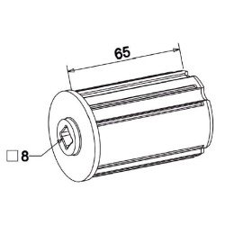 Embout ZF 45 Carre de 8 mm Non débouchant
