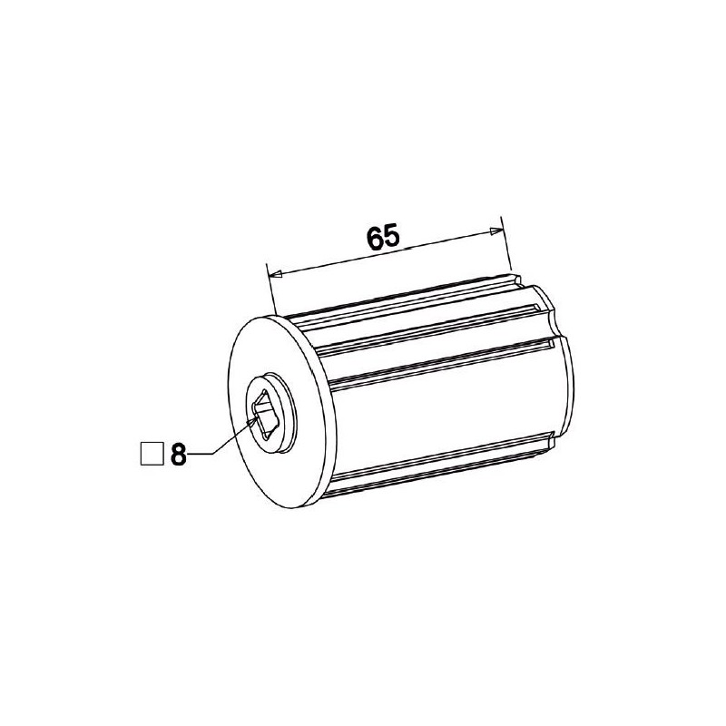 Embout ZF 45 Carre de 8 mm Non débouchant A220Rond ZF 45ZURFLUH-FELLER