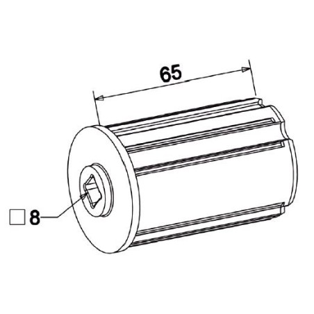 Embout ZF 45 Carre de 8 mm Non débouchant