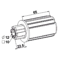 Embout  ZF 45 Crabot 22/27 ZF - LG 65 mm