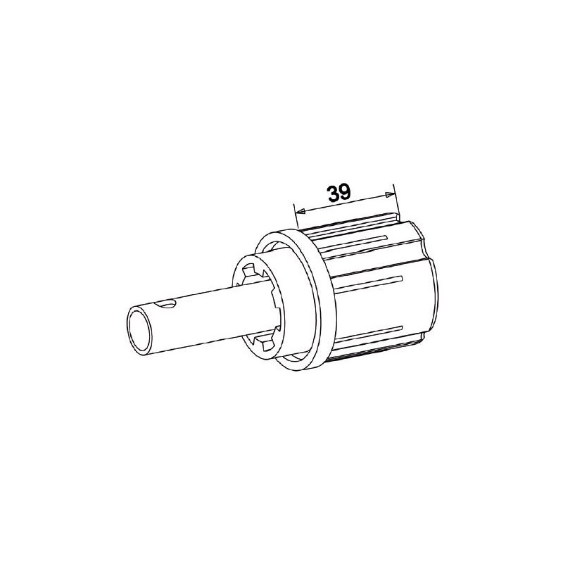 Embout ZF 45 Crabot Femelle Tube D16 mm-Coté Treuil A201Rond ZF 45ZURFLUH-FELLER