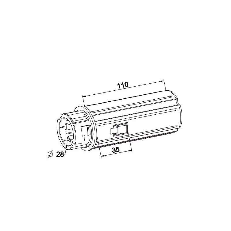 Embout ZF 45 Crabot Femelle pour Roulement B120 A238DRond ZF 45ZURFLUH-FELLER
