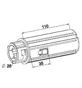 Embout ZF 45 Crabot Femelle pour Roulement B120 A238DRond ZF 45ZURFLUH-FELLER