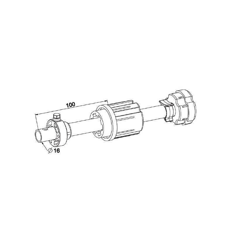 Embout ZF 45 Télescopique Réglable 120/170 mm . A245Rond ZF 45ZURFLUH-FELLER