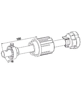 Embout ZF 45 Télescopique Réglable 120/170 mm . A245Rond ZF 45ZURFLUH-FELLER