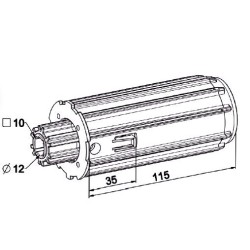Embout Escamotable ZF54-Crabot Male 22/27-Alésage 12 mm