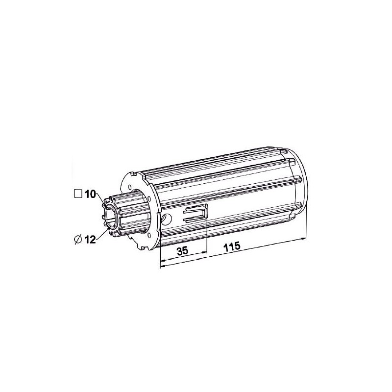 Embout Escamotable ZF54-Crabot Male 22/27-Alésage 12 mm A490BRond ZF 54ZURFLUH-FELLER