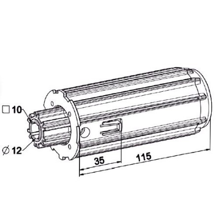 Embout Escamotable ZF54-Crabot Male 22/27-Alésage 12 mm