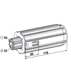 Embout Escamotable ZF54-Crabot Male 22/27-Alésage 12 mm A490BRond ZF 54ZURFLUH-FELLER
