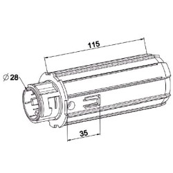 Embout Escamotable ZF54-Crabot femelle-Porte Roulement