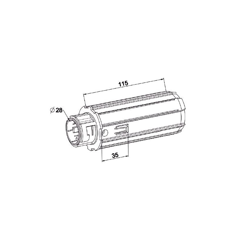 Embout Escamotable ZF54-Crabot femelle-Porte Roulement A490DRond ZF 54ZURFLUH-FELLER