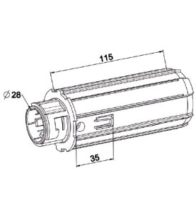 Embout Escamotable ZF54-Crabot femelle-Porte Roulement A490DRond ZF 54ZURFLUH-FELLER