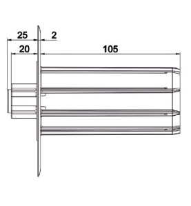 Embout Flasque ZF 54- D145 - Crabot Male M 22/27 G167C901Rond ZF 54ZURFLUH-FELLER