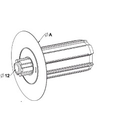 Embout Flasque ZF 54- D180- Crabot Male M 22/27