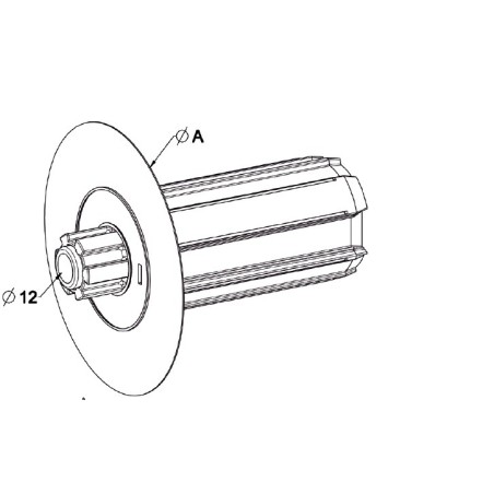 Embout Flasque ZF 54- D180- Crabot Male M 22/27