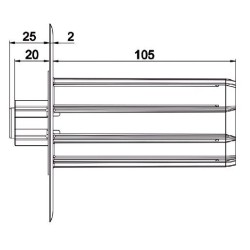 Embout Flasque ZF 54- D180- Crabot Male M 22/27