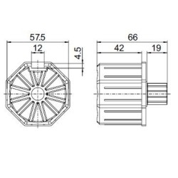 Embout OCTO 60-Crabot Male 16/20-SPF--Alésage d12 mm