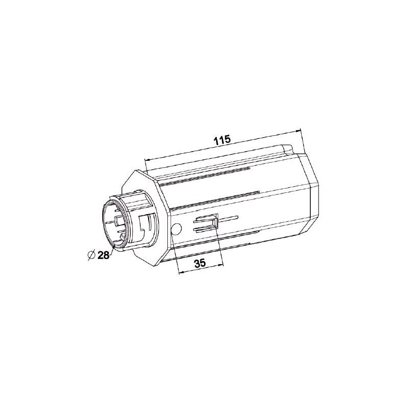 Embout OCTO 60-Crabot Femelle pour Rlt B120 A483DOctogonal 60SIMU-ACCESSOIRES