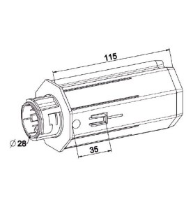 Embout OCTO 60-Crabot Femelle pour Rlt B120 A483DOctogonal 60SIMU-ACCESSOIRES
